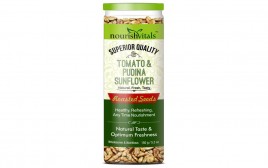 NourishVitals Roasted Tomato & Pudina Sunflower Seeds  Plastic Jar  150 grams
